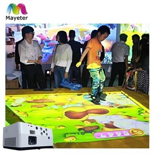 Indoor trampoline interactieve projectie